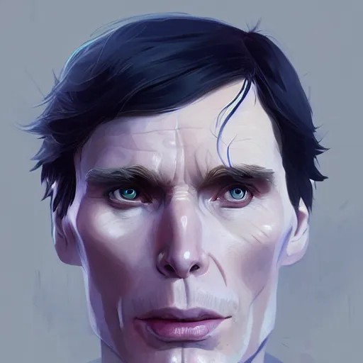 Image similar to Portrait of Cillian Murphy as the Reaper, mattepainting concept Blizzard pixar maya engine on stylized background splash comics global illumination lighting artstation lois van baarle, ilya kuvshinov, rossdraws