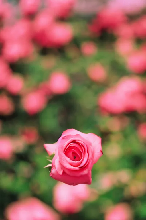 Image similar to Photo of A pink rose on fire, highly detailed, depth of field, fine art photography, Cinestill 800t.