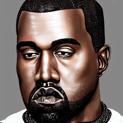 Prompt: a detailed portrait of kanye west, digital concept art illustration, incredibly detailed and realistic, 8 k, sharp focus