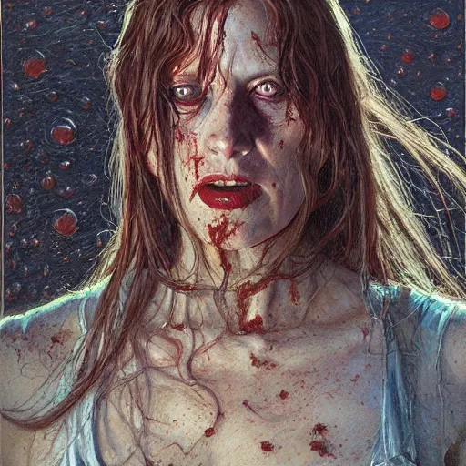 Image similar to portrait of a woman in a zombie apocalypse, by donato giancola.