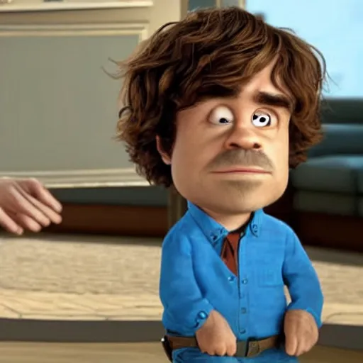 Image similar to peter dinklage as a pixar character