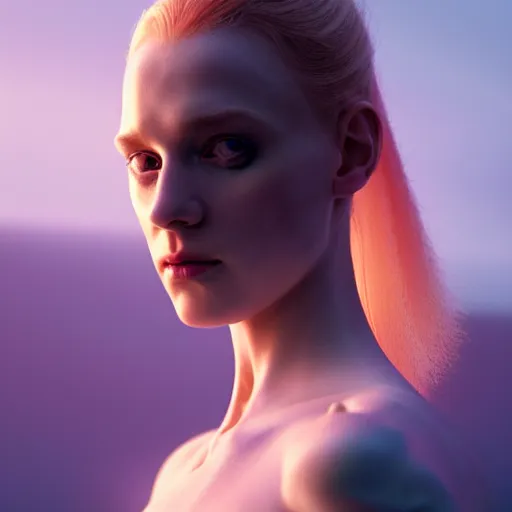 Prompt: photographic portrait of a stunningly beautiful english renaissance futuristic scifi female in soft dreamy light at sunset, beside the river, soft focus, contemporary fashion shoot, in a denis villeneuve and tim burton movie, by edward robert hughes, annie leibovitz and steve mccurry, david lazar, jimmy nelsson, extremely detailed, breathtaking, hyperrealistic, perfect face, octane render