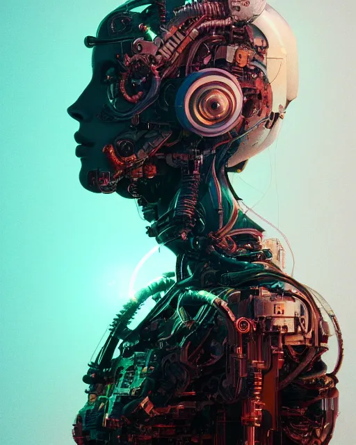 Image similar to portrait of lana del rey as a cyborg. intricate abstract. intricate artwork, by tooth wu, wlop, beeple, dan mumford. concept art, octane render, trending on artstation, greg rutkowski very coherent symmetrical artwork. cinematic, key art, hyper realism, high detail, octane render, 8 k, iridescent accents