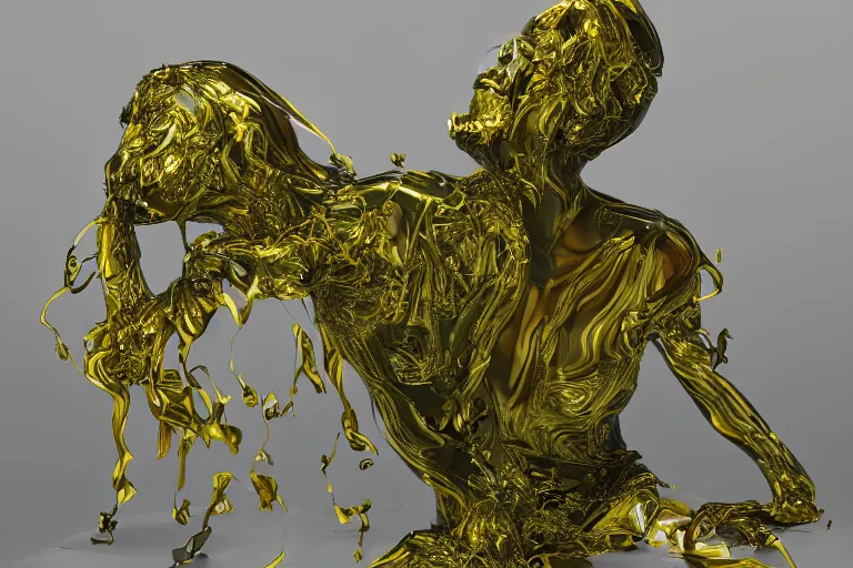 Image similar to Painful pleasures by Lynda Benglis, octane render, transparent, 4k, 8k