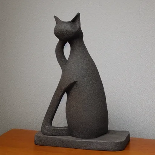 Prompt: “ giacometti cat sculpture ”