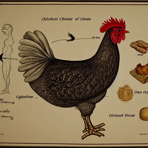 Image similar to Medical diagram of a chicken, detailed