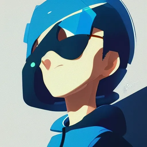 Image similar to face icon stylized minimalist flcl, loftis, cory behance hd by jesper ejsing, by rhads, makoto shinkai and lois van baarle, ilya kuvshinov, rossdraws global illumination