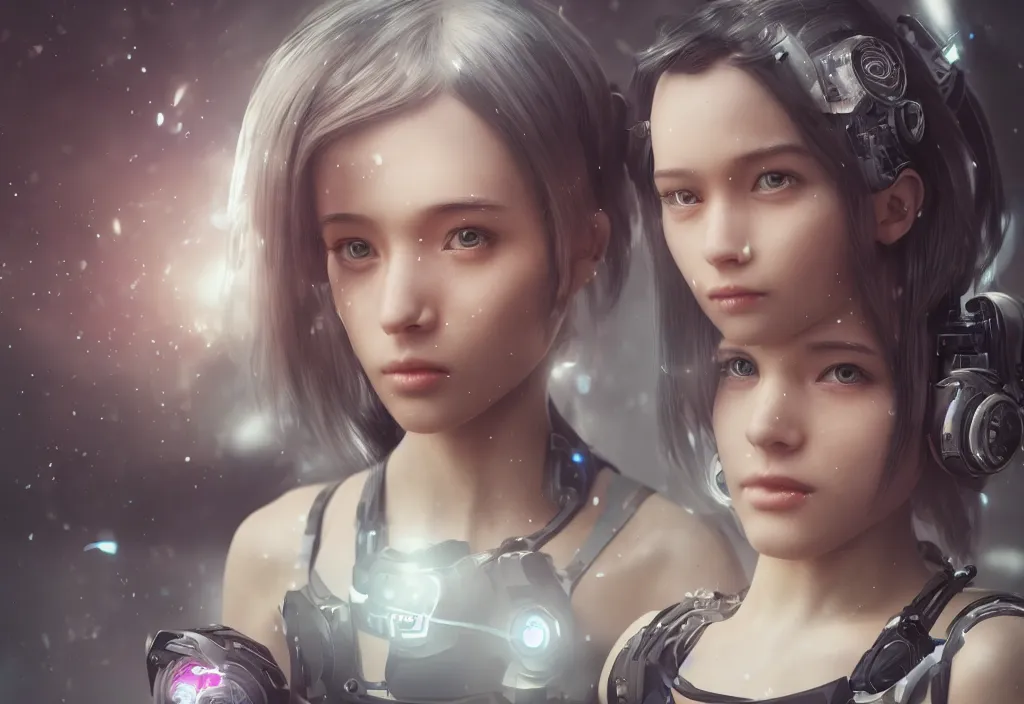 Image similar to cyborg girl kawaii renewable energy, ultra realistic, concept art, intricate details, highly detailed, photorealistic, octane render, 8 k