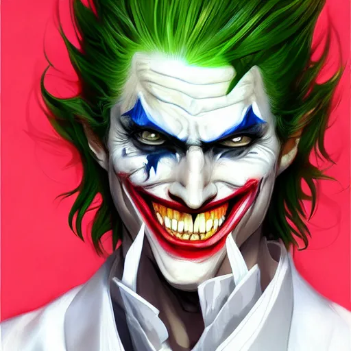 A realistic anime portrait the joker with a human face | Stable Diffusion