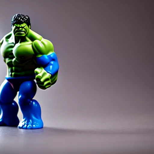 Image similar to hulk , toy , mini figure , focus , close up , 4k , HD , photograph