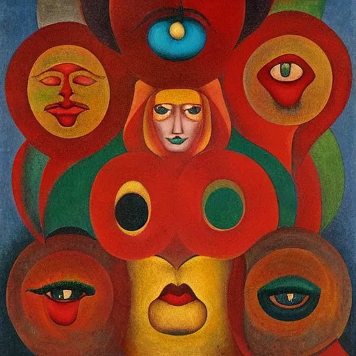 Image similar to floral face portrait by leonetto cappiello and wojciech siudmak and ernst fuchs, anni albers, oil on canvas