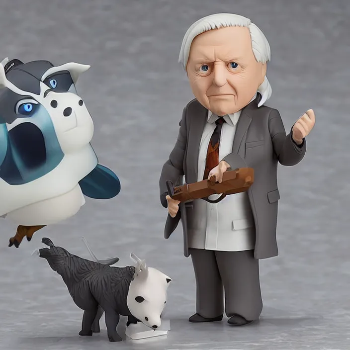 Image similar to David Attenborough, An anime Nendoroid of David Attenborough, figurine, detailed product photo