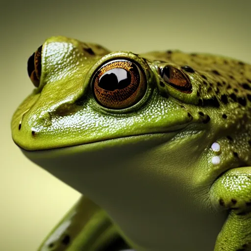 Image similar to a frog, illustration, by artgerm lau, & jeehyung lee & wlop, hyperdetailed, 8 k realistic, symmetrical, frostbite 3 engine, cryengine, dof,