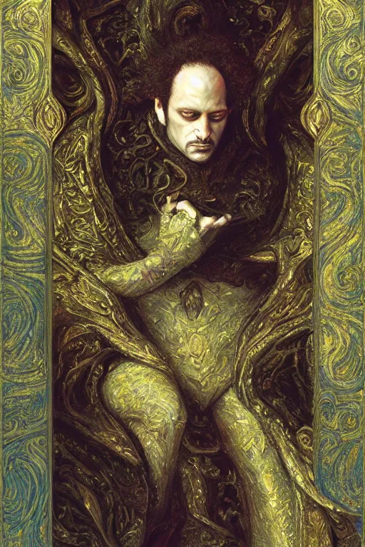 Image similar to portrait of the king of dreams morpheus, by giancola, very detailed art, elegant, sophisticated, high resolution, smooth