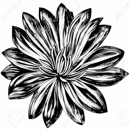 Prompt: flower illustration on a transparent background
