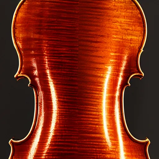 Prompt: a back of a violin