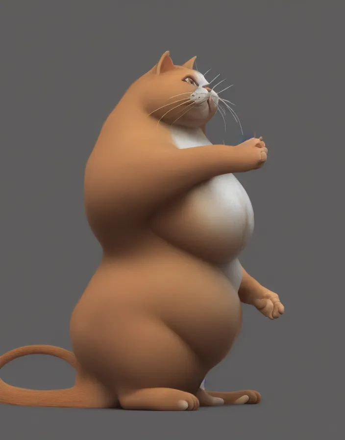 Prompt: a fat cat trying to catch a mouse , Artstation,8K,4K, ultra realistic, super detailed