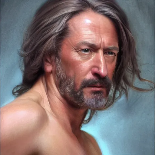 Prompt: John Locke with beautiful flowing long hair, detailed, centered, digital painting, artstation, concept art, donato giancola, Joseph Christian Leyendecker, WLOP, Boris Vallejo, Breathtaking, 8k resolution, extremely detailed, beautiful, establishing shot, artistic, hyperrealistic, beautiful face, octane render, cinematic lighting, dramatic lighting, masterpiece