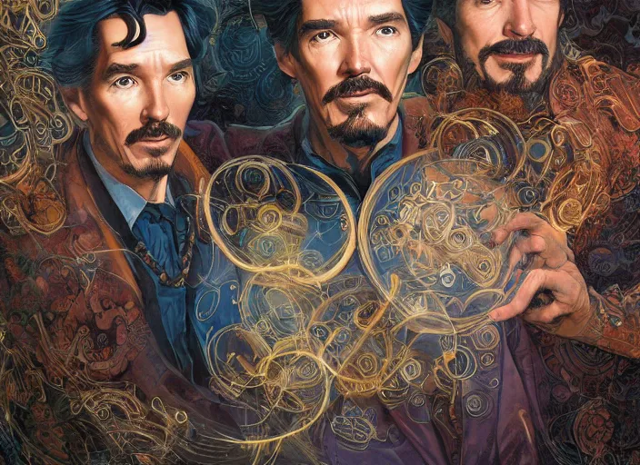 Prompt: a highly detailed business portrait of stephen strange, james gurney, james jean