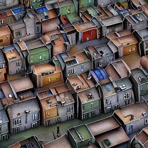 Prompt: extreme uhdr photorealistic photograp of your slum houses, fine details, highly detailed