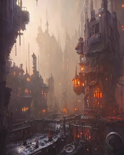 Image similar to gathering at the gallows at the courtyard of a robust dieselpunk futuristic fantasy castle, calming, uplifting mood, ultra realistic, factory, funny, small buildings, highly detailed, epic lighting, illuminated, cinematic, morning, art by eddie mendoza