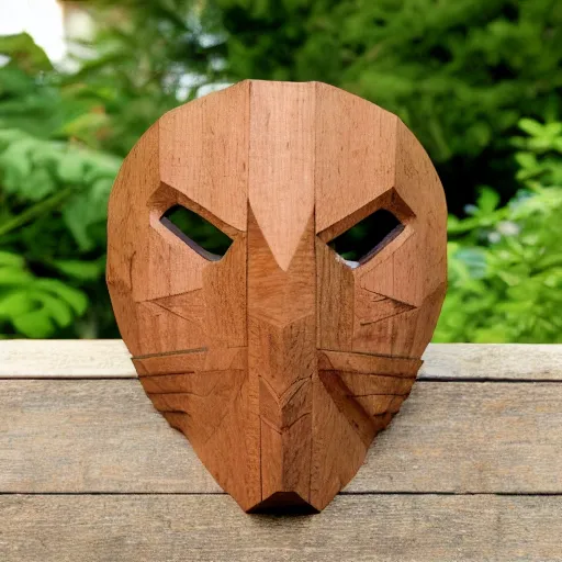 Image similar to hive mind wooden mask