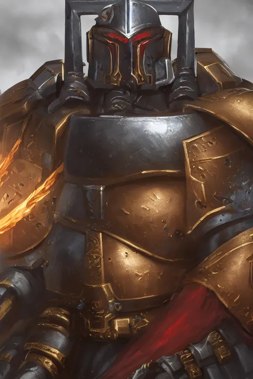 Image similar to armor portrait heros warhammer 4 0 k horus heresy fanart - the primarchs emperor by johannes helgeson animated with vfx concept artist & illustrator global illumination ray tracing hdr fanart arstation zbrush central hardmesh 8 k octane renderer comics stylized