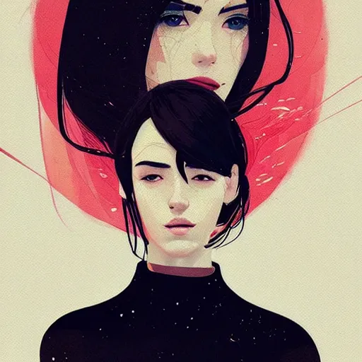 Image similar to a ultradetailed beautiful portrait panting of a stylish woman surrounded by floating koi fish, by conrad roset, greg rutkowski and makoto shinkai, trending on artstation