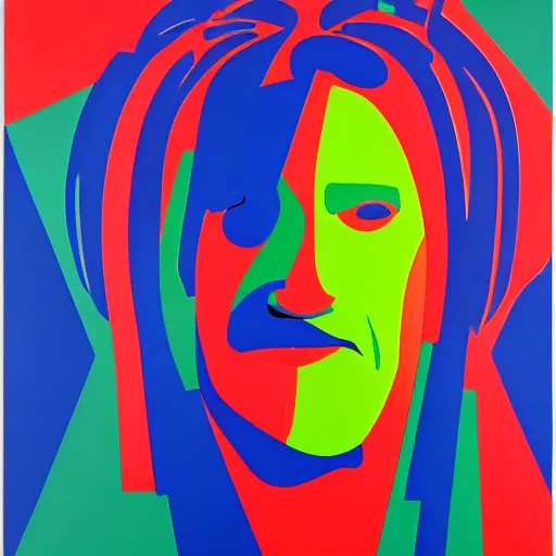 Image similar to a portrait a very ordinary person, by Turi Simeti, Agostino Bonalumi, stretched vinyl, abstract, 3d, canvas, flat bold color