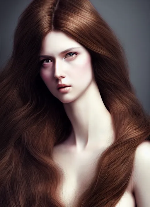 Prompt: a gorgeous female with long brown hair, photo by tim walker, realistic, full body shot, wide angle, sharp focus, 8 k high definition, insanely detailed, intricate, elegant, art by stanley lau and artgerm, floating embers