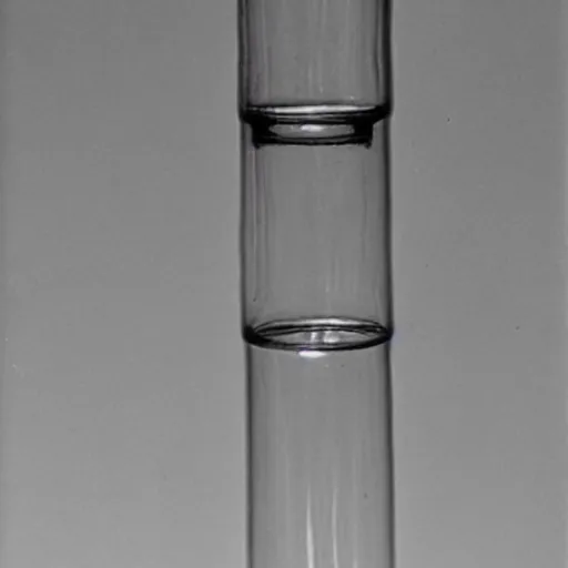 Prompt: glass test tube with a frightened three-inch-tall woman inside