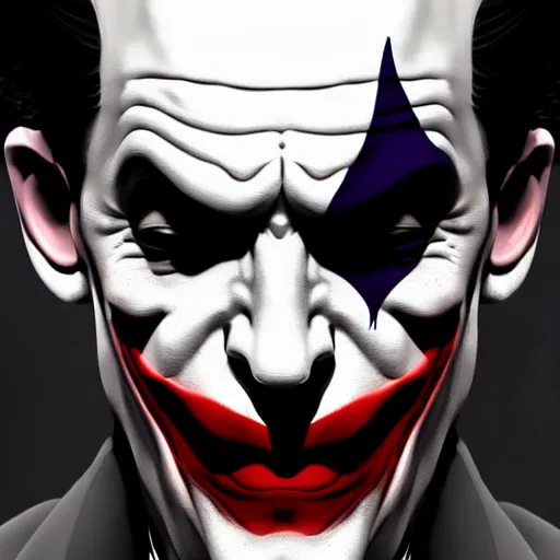 Image similar to Jerome!!! Powell as The Joker, digital art, cgsociety, artstation