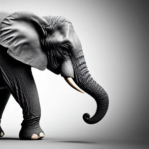 Image similar to An elephant dreaming of a career as a stock broker