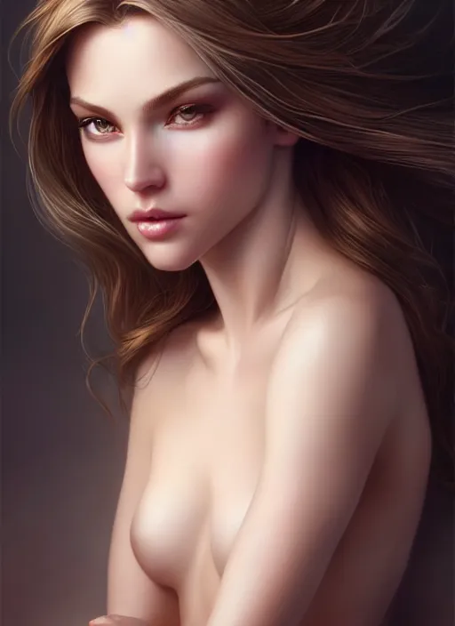 Image similar to a gorgeous female photo, professionally retouched, award winning, hyperdetailed, ray tracing, soft lighting, feather hair, realistic, smooth face, perfect eyes, wide angle, sharp focus on eyes, 8 k high definition, insanely detailed, intricate, elegant, art by artgerm and greg rutkowski and j scott campbell