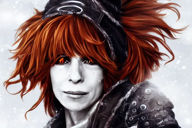 Prompt: Mylene Farmer in Blizzard style, artstation, deviantart