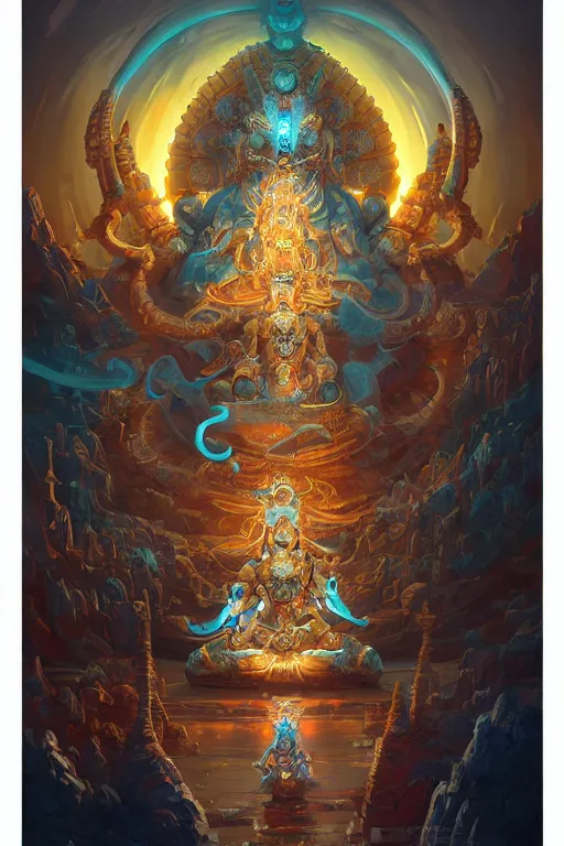 Prompt: Ancient Sacred Unicron Bodhisattva by Andreas Rocha