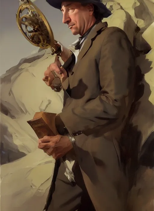 Prompt: portrait of saul goodman, jodhpurs hyperborea winter traveler treasure hunter greg manchess painting by sargent and leyendecker, fantasy, medium shot, asymmetrical, intricate, elegant, matte painting, illustration, hearthstone, by rhads, by greg rutkowski, by greg tocchini, by james gilleard, by joe fenton