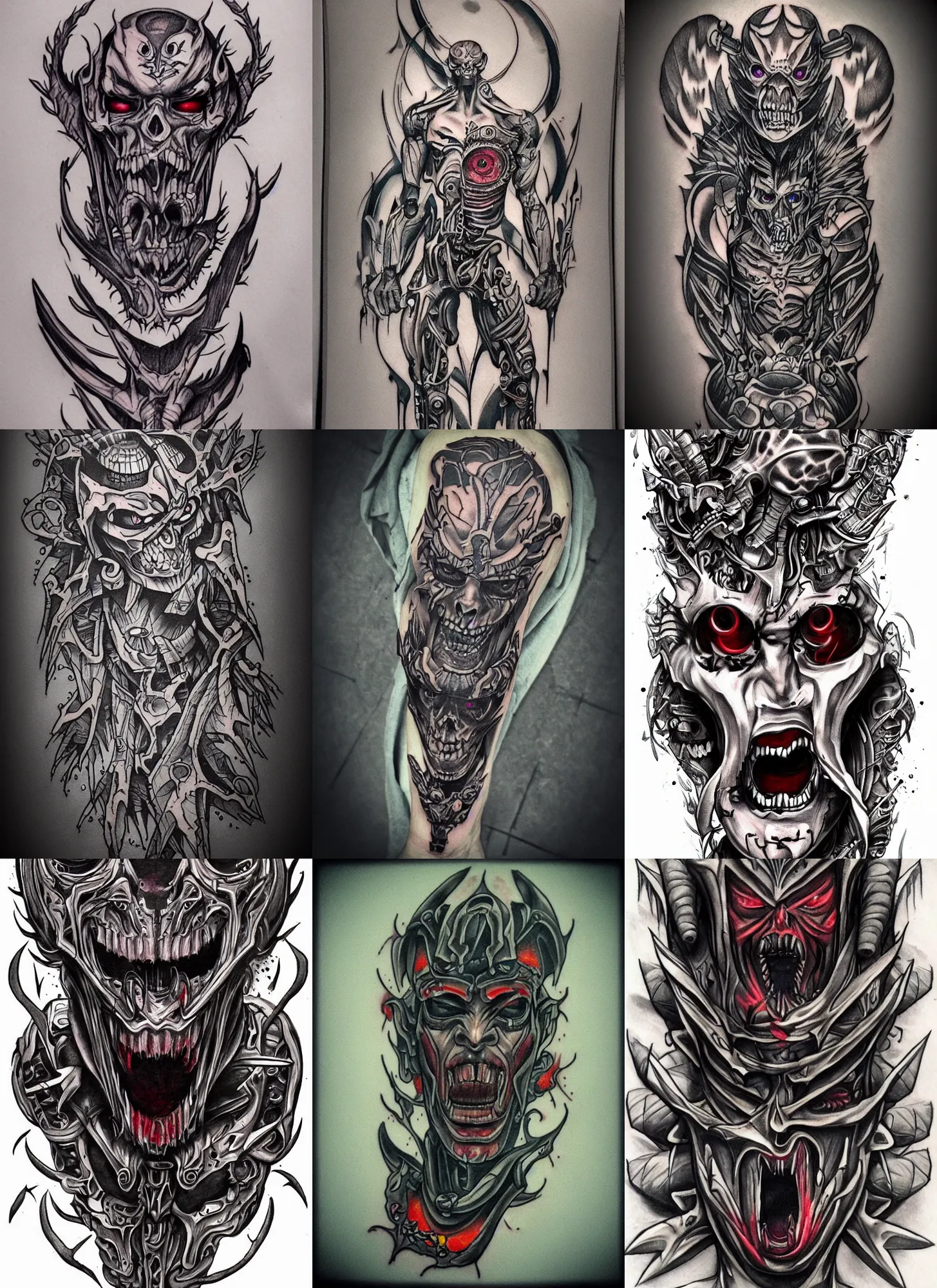 demon tattoo design