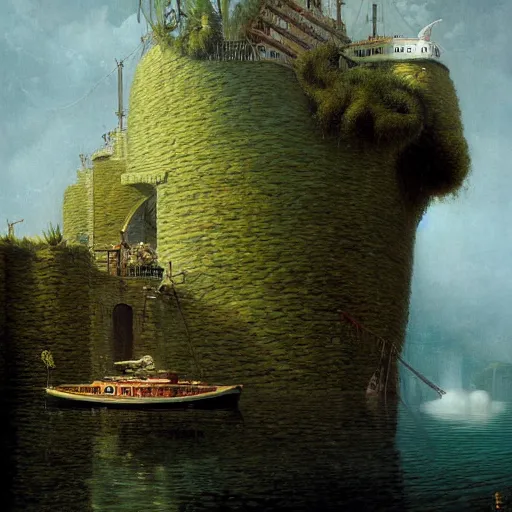 Image similar to paint surrealist 🚢, ferdinand knab, high definition and detailed 4 k