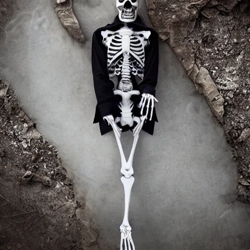 Image similar to skeleton wearing swag michal karcz