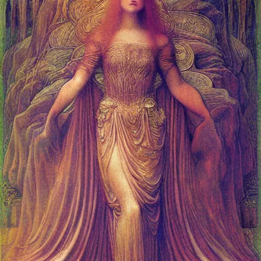 Prompt: princess by Jean Delville