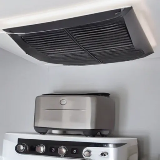 Image similar to extremely large ceiling-mounted toaster