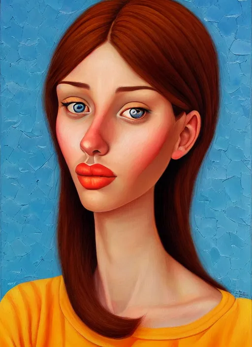 Image similar to a portrait of a pretty young lady by aaron jasinski