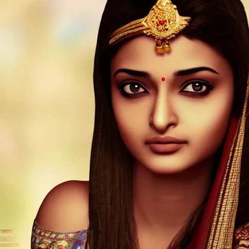 Prompt: beautiful Indian cute teen girl resembling Aishwarya Rai, natural beauty expressive pose, art by mark brooks, but as a real life photograph, photorealism, daz3d genesis iray shaders, cinematic lighting, HDRI, 8k textures