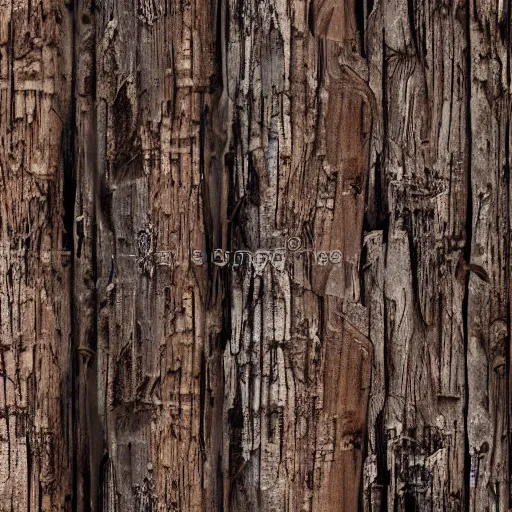 Prompt: rustic dark wood bark texture, award winning photo, volumetric lighting, vintage, gritty, upscaled, hd 8 k, seamless, fine detail, ultra - realistic