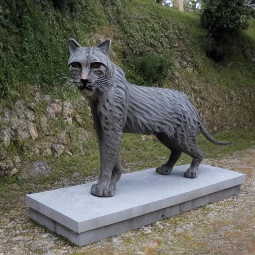 Image similar to iberian lynx sculpture in sabugal, portugal