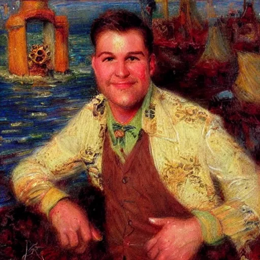 Prompt: Gaston Bussiere portrait of Spongebob Squarepants