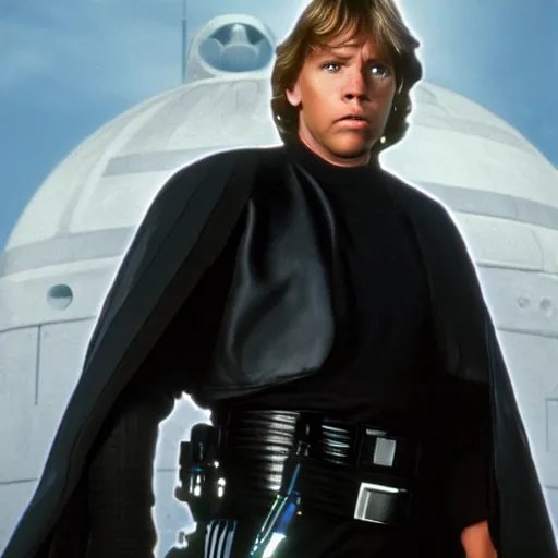 Image similar to luke skywalker but played by arnold schwarzenegger