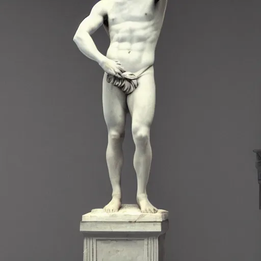 Image similar to ryan gosling as roman statue