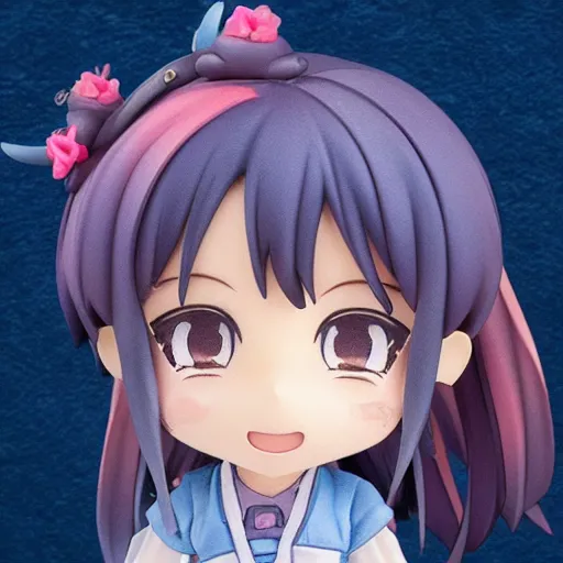 Prompt: beautiful water color concept art of cute nendoroid girl in the style of story book, toon rendering, close-up, flat, lacking in three-dimensionality, flat tone